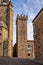 Caceres, Spain - November 09, 2019: Tower of the Las Ciguenas Palace in Caceres