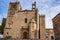 Caceres, Spain - November 09, 2019: Tower of the Las Ciguenas Palace in Caceres