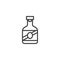 Cachaca bottle line icon