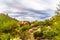 Cacti, Shrubs and large Rocks and Boulders in the Arizona Desert