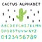 Cactus alphabet. Vector illustration