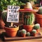 cactus with cool hat, and glasses, beside a banner, leap year celebration, 24 february