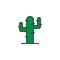 Cactus, desert plant filled outline icon