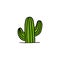 Cactus doodle icon, vector illustration