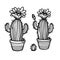 cactus drawing in black and white, simple cactus drawing in black and white cactus clipart in black and white