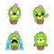 Cactus emoji sticker character