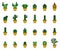 Cactus Filled Line Icons