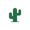 Cactus filled outline icon