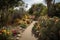 cactus garden, with a variety of different cacti in bloom and fruit