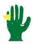Cactus in hand shape