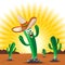 Cactus Happy Cartoon Mexico