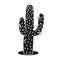 Cactus icon in black style on white background. Wlid west symbol stock vector illustration.