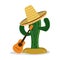 Cactus icon. Mexico culture. Vector graphic