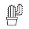 Cactus Line Icon