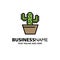 Cactus, Nature, Pot, Spring Business Logo Template. Flat Color