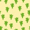 Cactus pixel art pattern seamless. 8 bit Cactus background. vector illustration