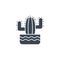 Cactus related vector glyph icon.