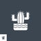 Cactus related vector glyph icon.