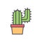 Cactus related vector icon