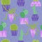 Cactus seamless pattern