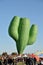 Cactus shaped hot air balloon takes flight