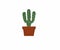 Cactus vase illustration logo vector image