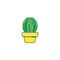 Cactus vector icon illustration