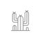 cactus western desert outline icon. Elements of independence day illustration icon. Signs and symbols can be used for web, logo,