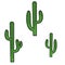 Cactuses flat color illustration on white