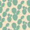 Cactuses green on pink vector seamless pattern. Abstract desert nature textile print.