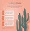 Cactuses Isolated on Pink Background Infographic