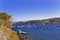 Cadaques harbor view from quay in summer