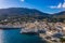 Cadaques Spain panorama aerial view. Sunny day by the sea. Popular travel destination