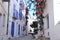 Cadaques typical street. Mediterranean town