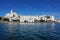 Cadaques village coastline houses and church Spain