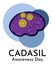 CADASIL Awareness Day, vertical poster for medical event, important date