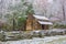 Cades Cove John Oliver Cabin in Early Snow