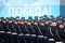 Cadets of the Air force Academy named after Professor N.E. Zhukovsky and Yu. a. Gagarin at the dress rehearsal of the parade on r