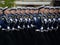 Cadets of the Baltic Naval Institute named after Fedor Ushakov during the dress rehearsal of the parade on Red Square.