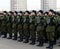 Cadets of the military school with manual infantry guns are preparing for the parade on November 7 on Red Square.