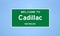 Cadillac, Michigan city limit sign. Town sign from the USA.