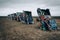 The Cadillac Ranch, along Historic Route 66 in Amarillo, Texas.