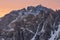 The Cadini di Misurina mountain range, at sunrise, near Cortina d`Ampezzo, in the Italian Dolomites