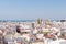 Cadiz Aerial view of the city on a sunny day. Andalusia, Spain