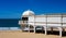 Cadiz Beach with white observation deck