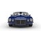 Cadmium blue vintage American car - front view