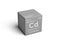 Cadmium. Transition metals. Chemical Element of Mendeleev\\\'s Periodic Table.. 3D illustration