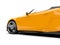 Cadmium yellow modern convertible super sports car - door closeup shot