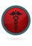 Caduceus button