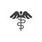 Caduceus icon vector